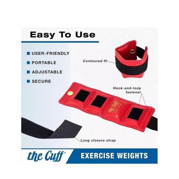 The Cuff Original Adjustable Ankle and Wrist Weight for Workouts (set Of 2)(B-1) - Picture 4 of 10